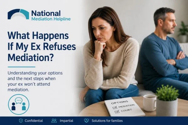 what if my ex refuses mediation Huntingdon?